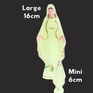 Glow in the dark Sacred Heart of Mary Statues