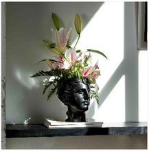 Load image into Gallery viewer, Greek Goddess Selene Vase-Black