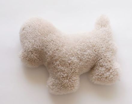 NZ Sheepskin Dog Cushion-Winter White