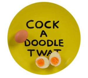 Cock A Doodle Melamine Plate x David Shrigley