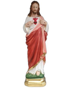 Sacred Heart of Jesus Statue - Plaster