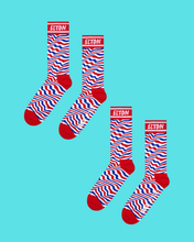 Load image into Gallery viewer, Elton John Striped Socks
