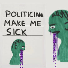Load and play video in Gallery viewer, &#39;Politicians Make Me Sick&#39; Tea Towel by David Shrigley
