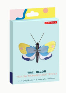 Yellow Monarch Butterfly Wall Art by Studio ROOF