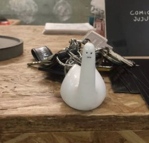 Ridiculous Swan Thing Keychain by David Shrigley